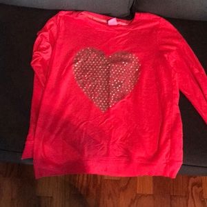A heart long sleeve shirt